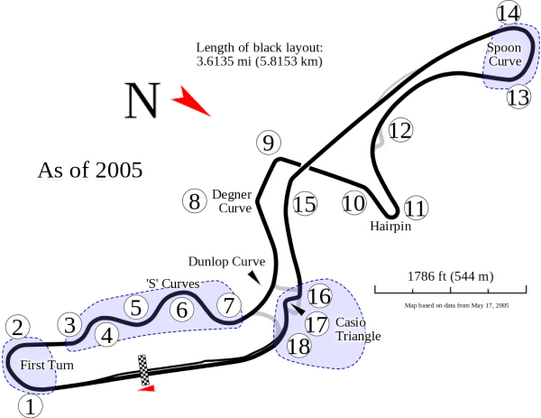 Suzuka Circuit Map