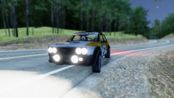 gRally car in-focus night