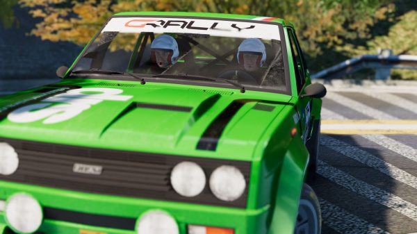 gRally green car close