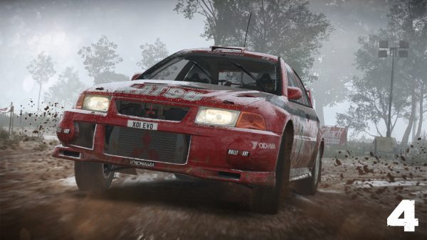 DiRT 4 red Evo, bad weather