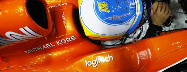 Logitech banner on McLaren-Honda F1 car