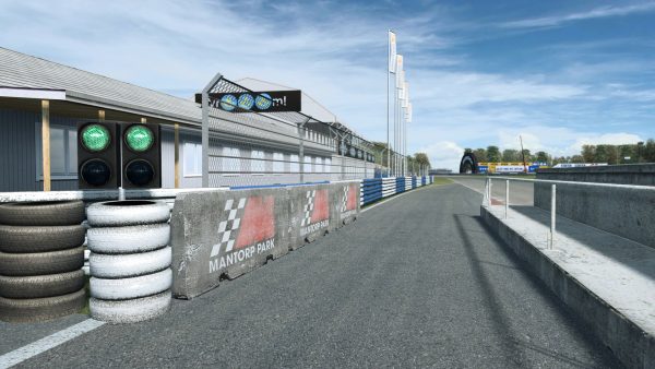 RaceRoom Mantorp Park pit lane