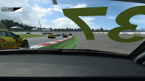 RaceRoom black/ white flag