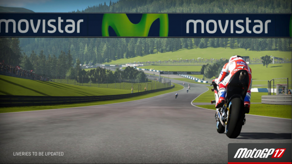 MotoGP 17 Red Bull Ring straight after turn 1