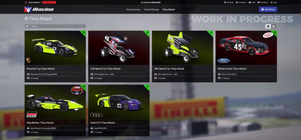 iRacing new UI car selection menu screenshot