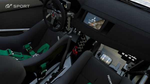 Gran Turismo Sport Mitsubishi Lancer Evolution Final Edition Gr B rally car interior 2