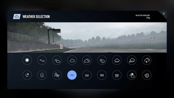 Project CARS 2 Weather Selection