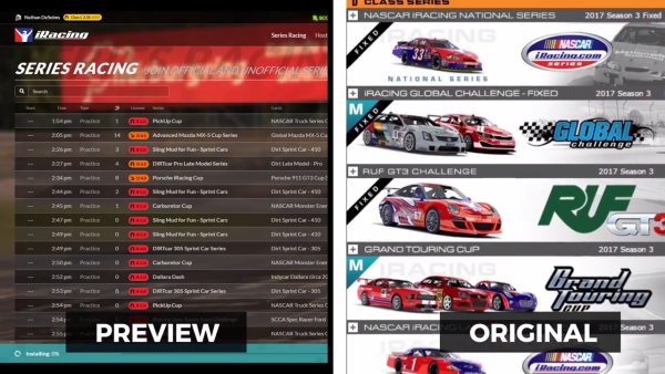 iRacing old vs. new UI
