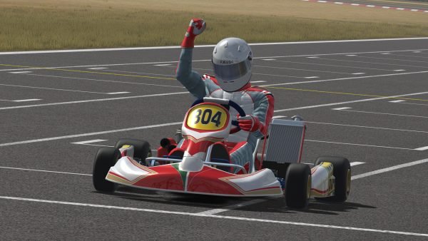 Kart Racing Pro driver cheering