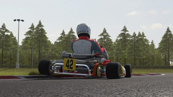 Kart Racing Pro kart with driver from back