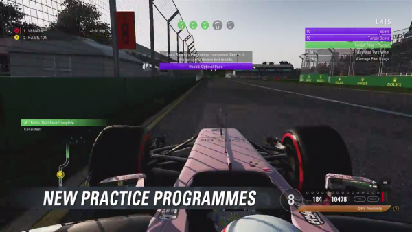 F1 2017 career mode trailer practice programme 2