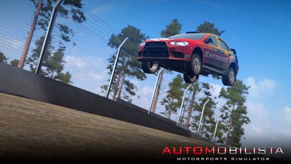 Automobilista Mitshubishi Evo big airtime