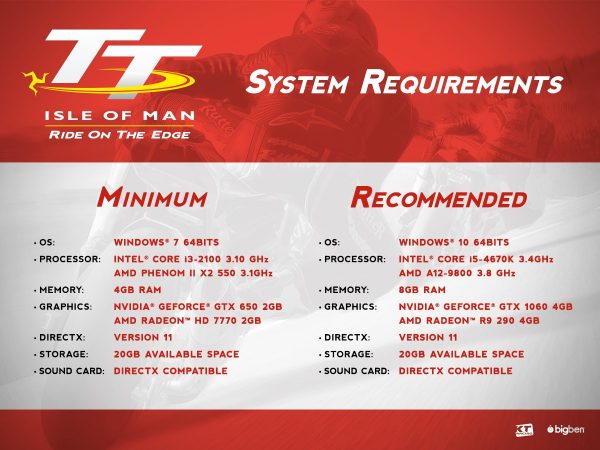 TT Isle of Man the Game system requirements