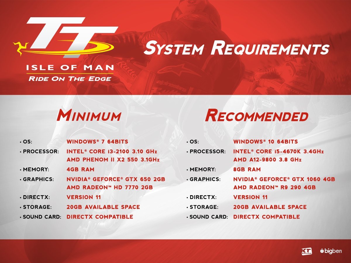 TT Isle of Man the Game system requirements