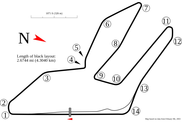Zhuhai International Circuit track map