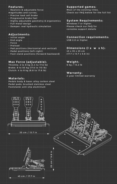 FeelVR pedal specs