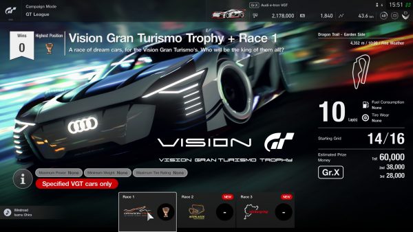 Gran Turismo Sport April update GT League event 2
