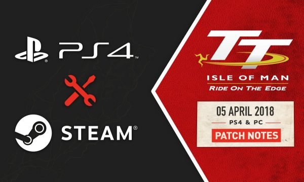 TT Isle of Man the Game PC and PS4 patch banner