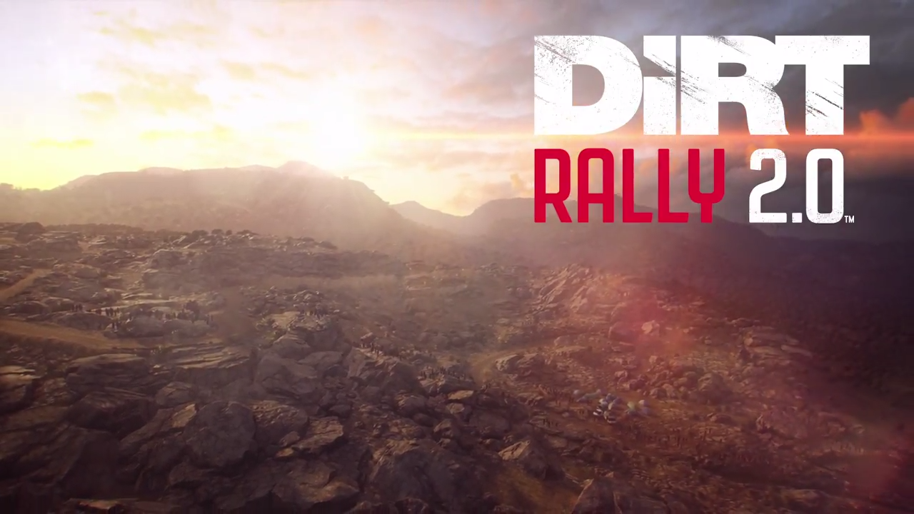 DiRT Rally 2.0 landscape with logo
