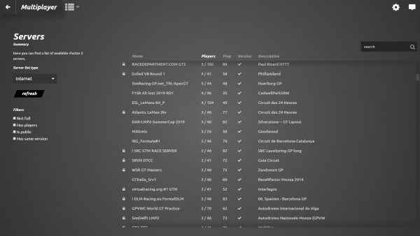rFactor 2 April Roadmap Update UI Matchmaking Preview