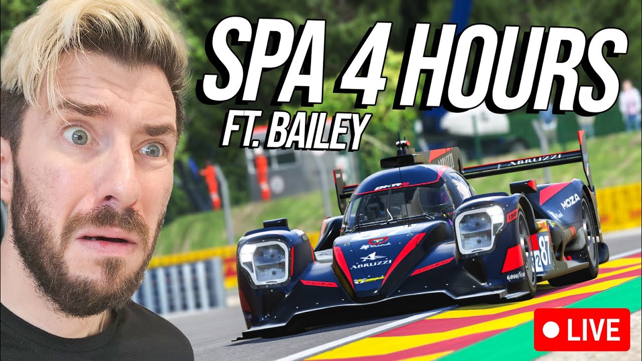 LMU endurance racing Spa 4 hour event streamed by Jimmy Broadbent