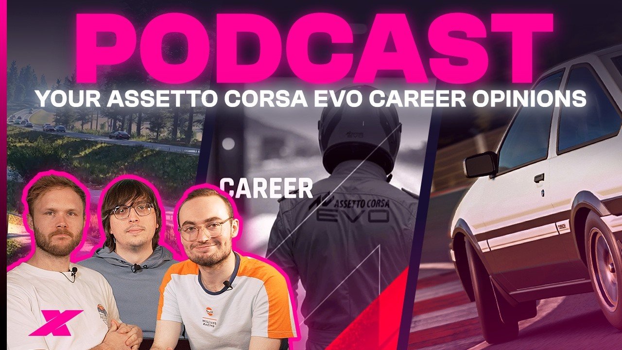 Sim racing career mode debate on the Traxion Control Podcast about Assetto Corsa EVO