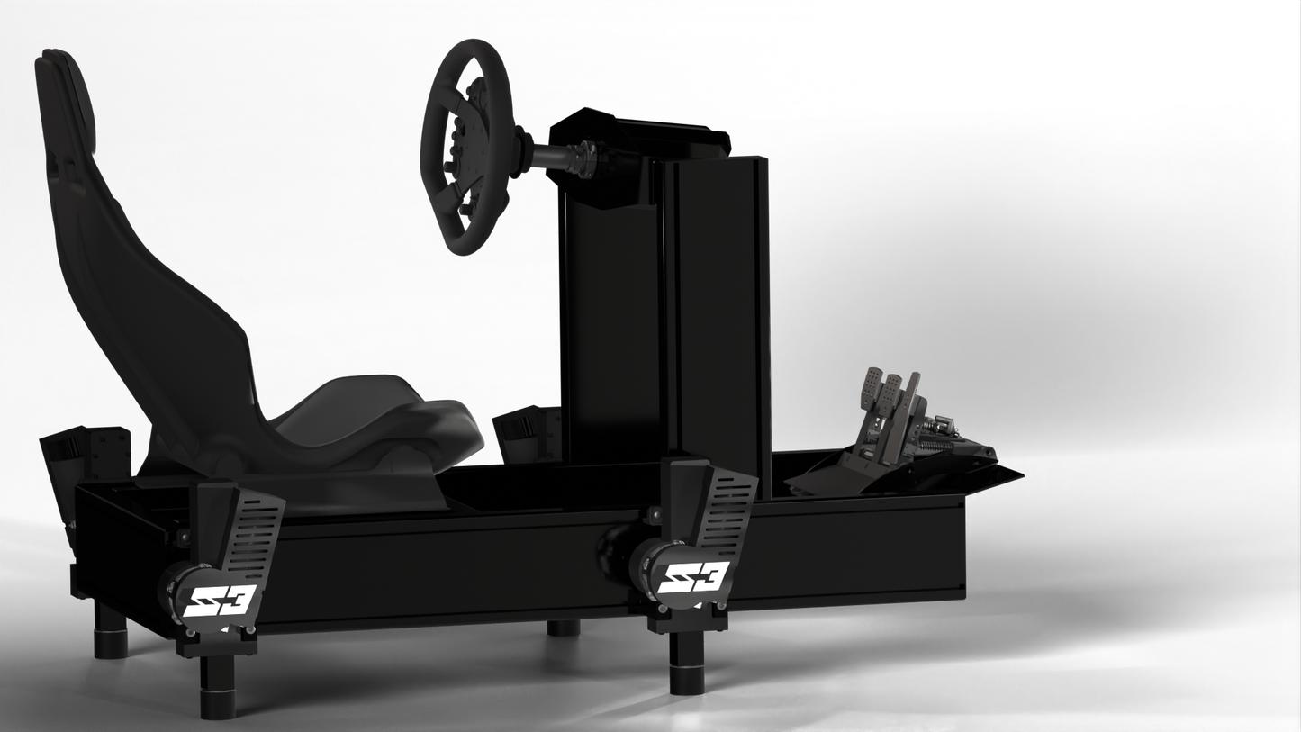 Simrig SR3 review motion system full rig setup with triple monitors