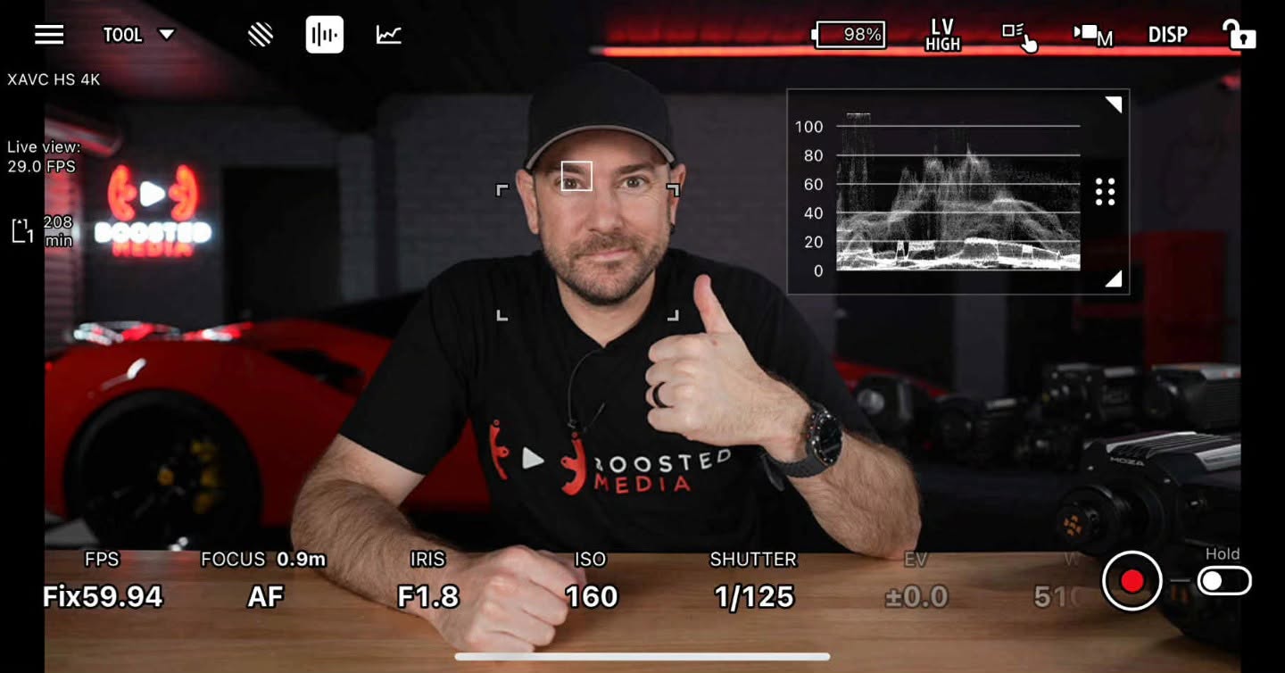 Will Ford filming a Boosted Media sim racing review