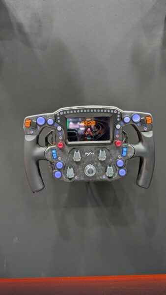 Carbon-fiber PXN Formula wheel with center touchscreen display
